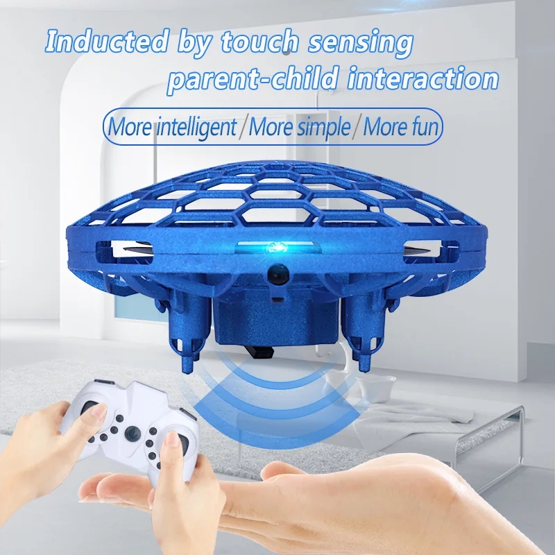 XKJ Новый мини Дрон НЛО Радиоуправляемый квадрокоптер инфракрасный датчик анти