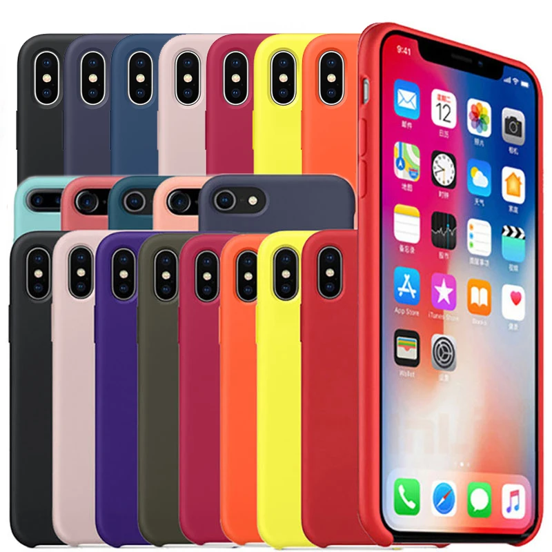 Роскошный оригинальный силиконовый чехол для телефона iphone 7 8 Plus Apple 6 6S X XS MAX XR без
