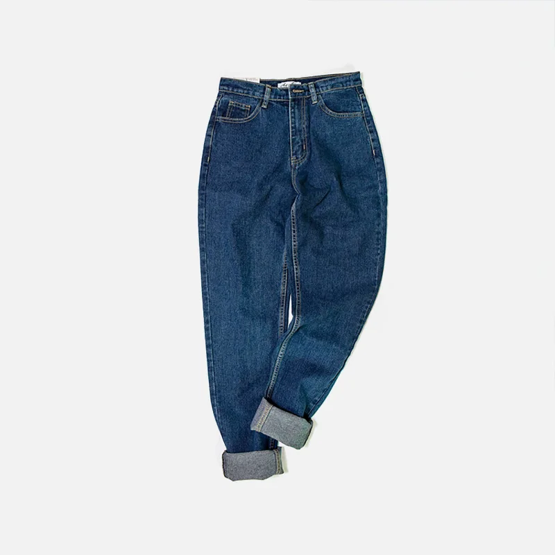 Винтажные джинсы-бойфренды для женщин джинсы с высокой талией мам женские