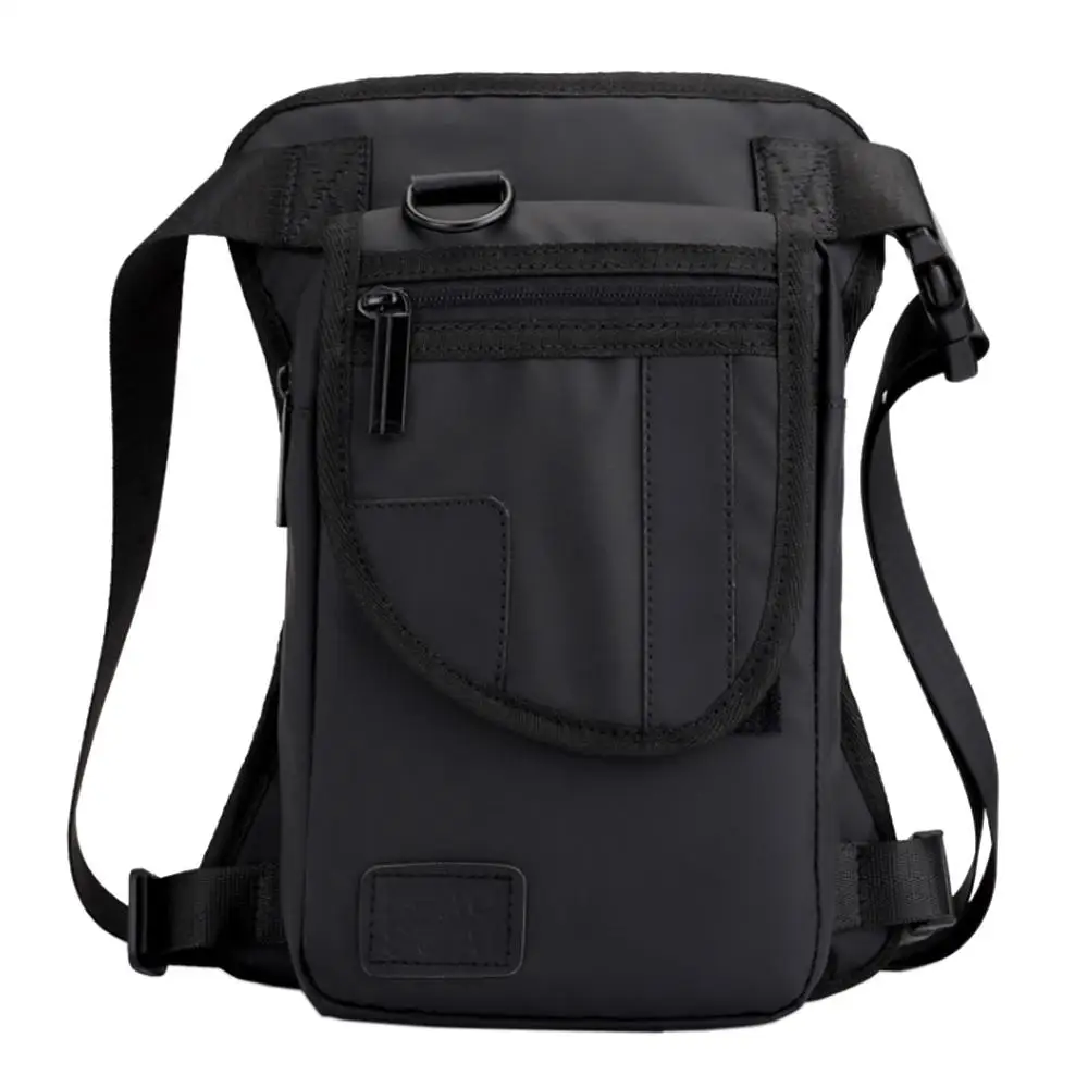 Black Nylon Мужская парусиновая сумка с заниженной талией, поясная сумка на бедро, поясная сумка в военном стиле для езды на мотоцикле, сумка через плечо, новинка - Цвет: Black Nylon