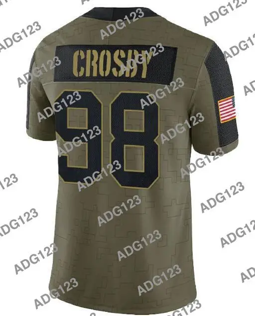 

embroidery Las Vegas Men Maxx Crosby 2021 Salute To Service Limited Jersey