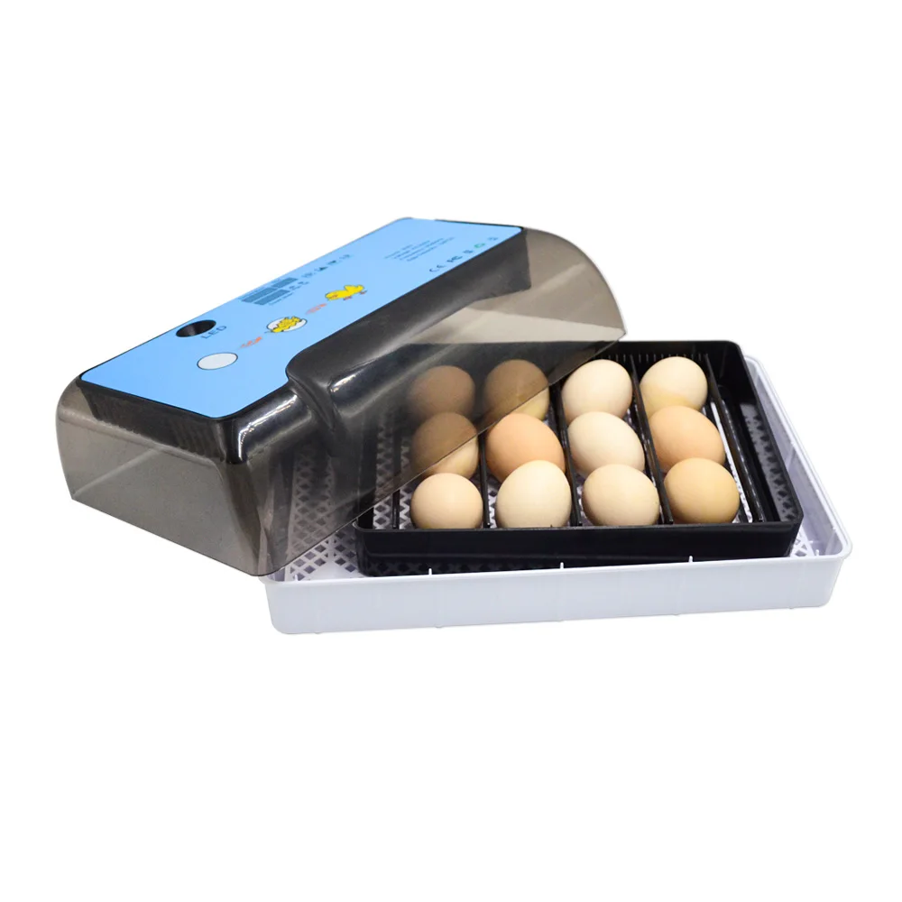 

Household Eggs Incubator Incubator Full Automatic Egg-Turner 12 Eggs Brooder with LED Testing Function for Chicken Duck and Bird