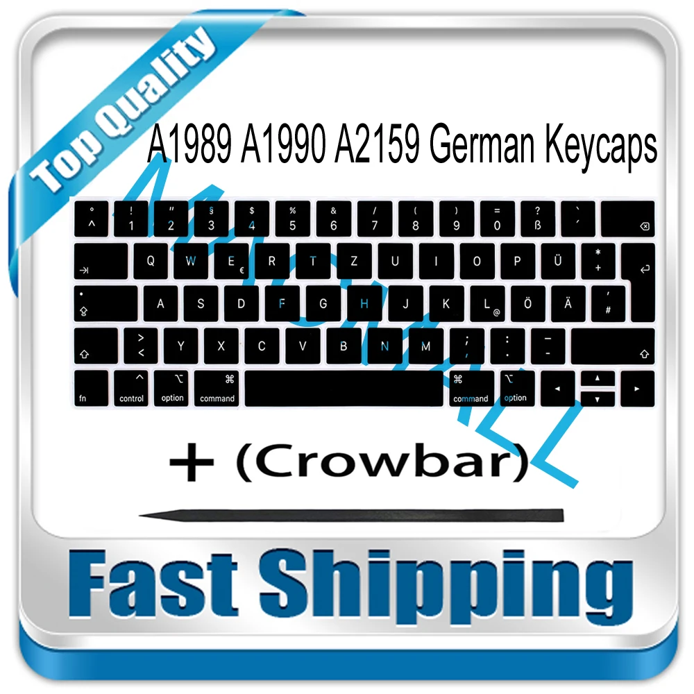 

Новинка для Macbook Pro Retina 13 дюймов 15 дюймов A1989 A1990 A2159 2018 года, немецкие колпачки для клавиш с немецким языком, колпачки для клавиш + лом