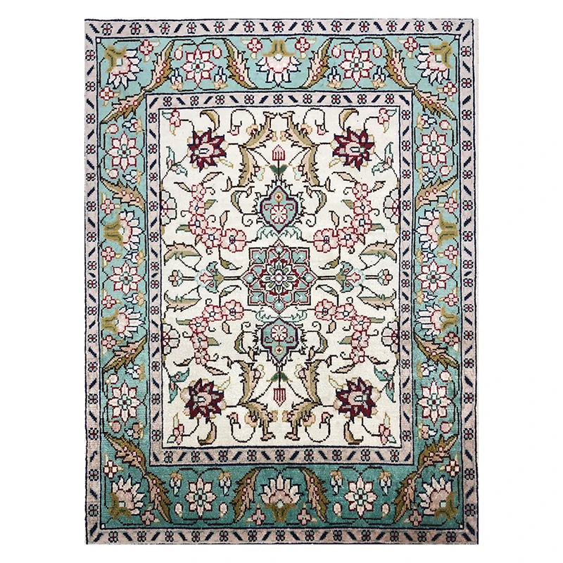 

Persian Carpets for Home Hand Knotted Silk Rug Decorative Tapestry for Wall 1.5'x2'