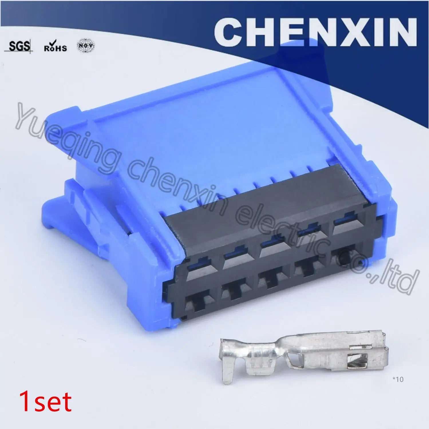 

Blue 10 pin automotive blower resistor plug 2.8 female 98174-1004 auto connectors housing plug plastic wire cable harness