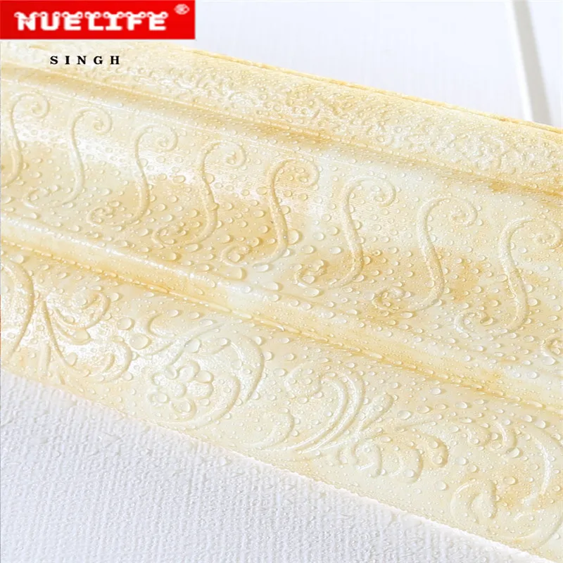 3d foam wall strips skirt waist line ceiling waterproof moisture-proof skirting sticker | Дом и сад