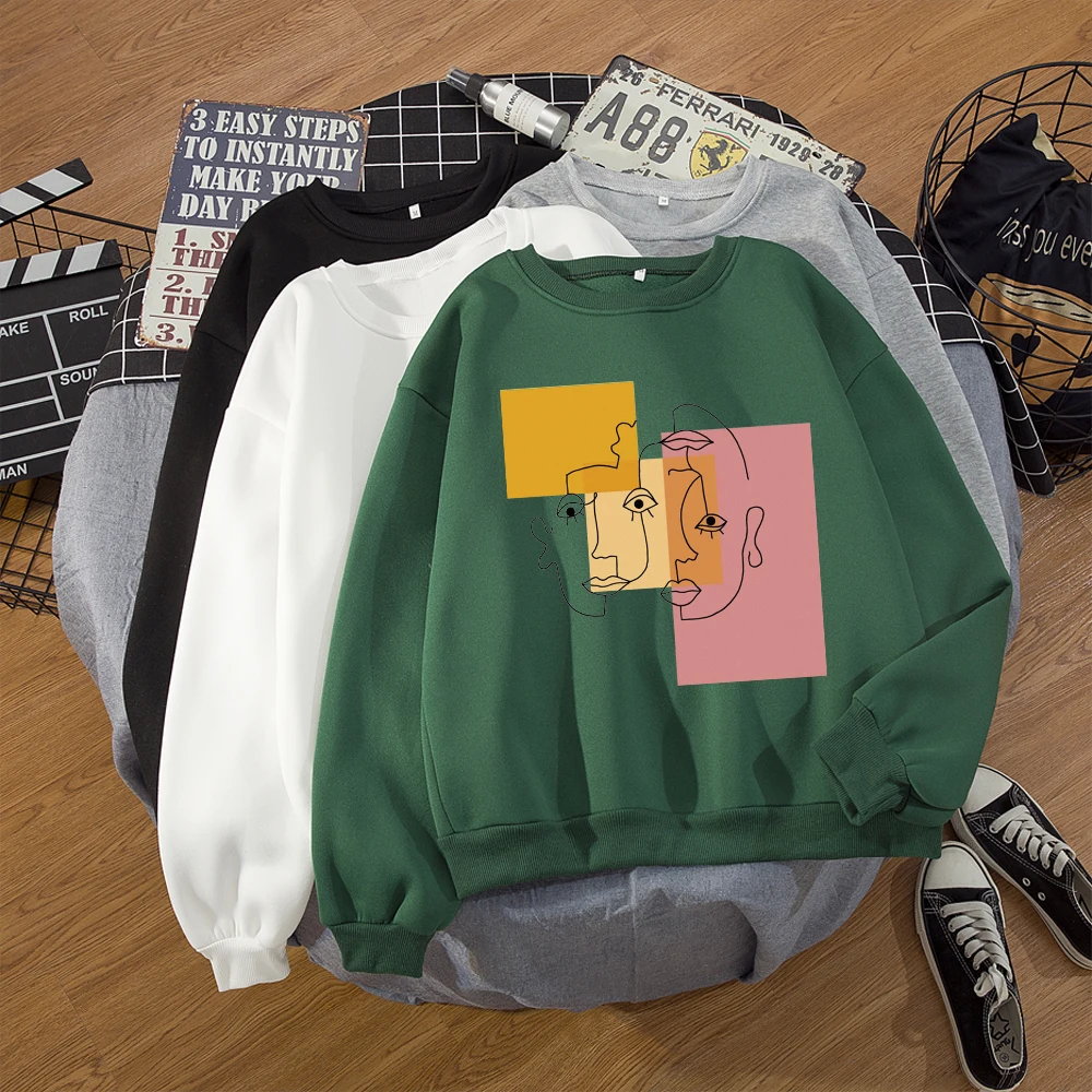 

Худи винтажное художественное с круглым вырезом кавайный джемпер наряды Готический свитшот в стиле Харадзюку осенний модный топ