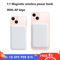 original for iphone 12 13 pro max battery pack 5000mah magnetic wireless charging power bank for apple back battery 13 charger