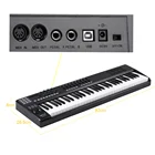 Портативный USB MIDI-контроллер WORLDE PANDA61, 61-клавишная клавиатура с 8 RGB-подсветкой, триггерные подушки с USB-кабелем