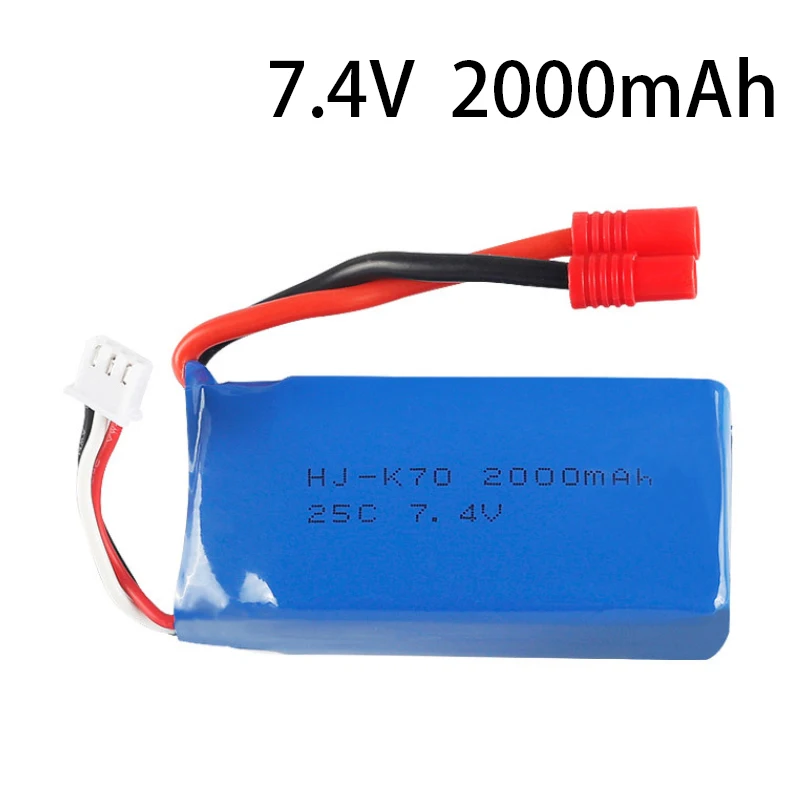 Литий ионный Перезаряжаемый Аккумулятор 7 4 в 2000 мАч для радиоуправляемого