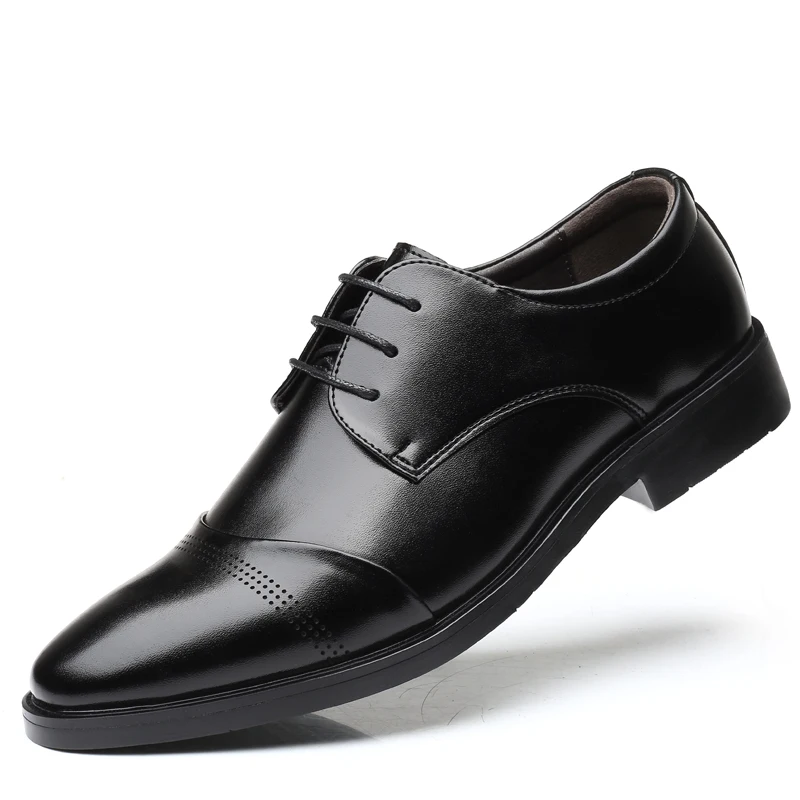 

Men's Leather Shoes Classic Autumn Man Footwear Formal Suit Shoes Flats Brown Black Male Oxfords Shoes For Men Plus Size 38-48