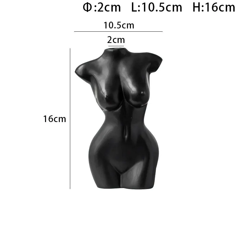 

Creativity Human Vase Ceramic Human Body Handicraft Furnishings Handmade Modern Home Decoration Flower Arrangement Flower Vases