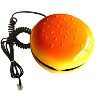 Cheeseburger Burger Phone Telephone Cute Telephones Landline Corded Phone Desktop Phone for Home Hotel Office Decoration