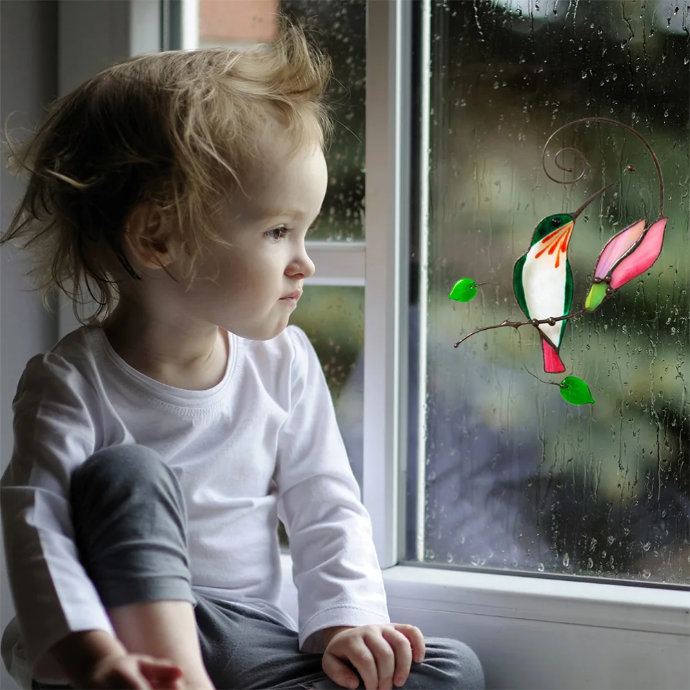 

7 Sheets Window Bird Sticker Ornament For Bedroom Living Room Bathroom Kitchen