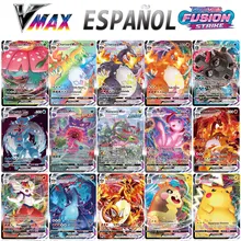 New Pokemon Cards in Spanish TAG TEAM GX VMAX Trainer Energy Holographic Playing Cards Game Castellano Español Children Toy