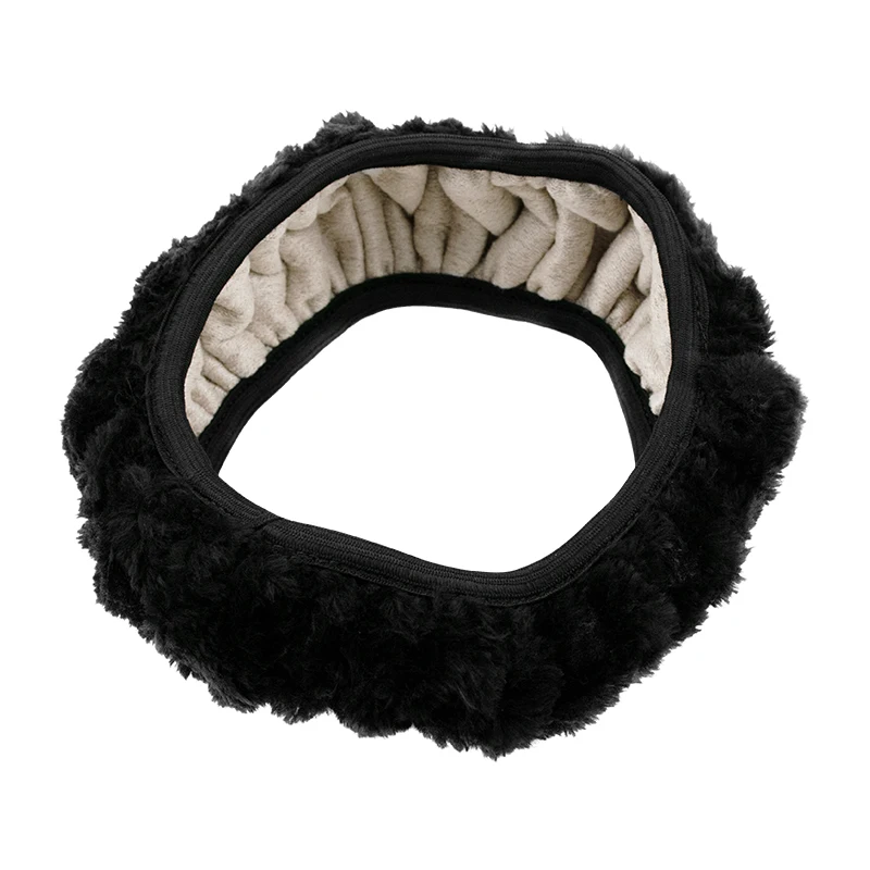 

Гибкий плюшевый чехол на руль автомобиля, Универсальный Зимний чехол на руль для Renault, Лада, аксессуары для украшения автомобиля