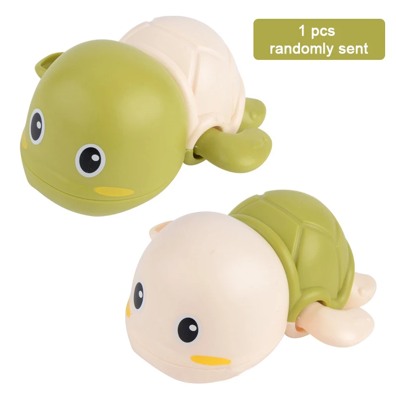 1 PCS Random Sent 1 шт., милые морские животные Черепаха, классические детские игрушки для купания, черепаха, заводные на цепочке, детские пляжные игрушки для ванной - Цвет: 1 PCS Random Sent