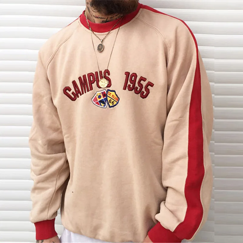 

2021 New Autumn And Winter New Coat Fashion Embroidery Printing Loose Sports Sweater Men