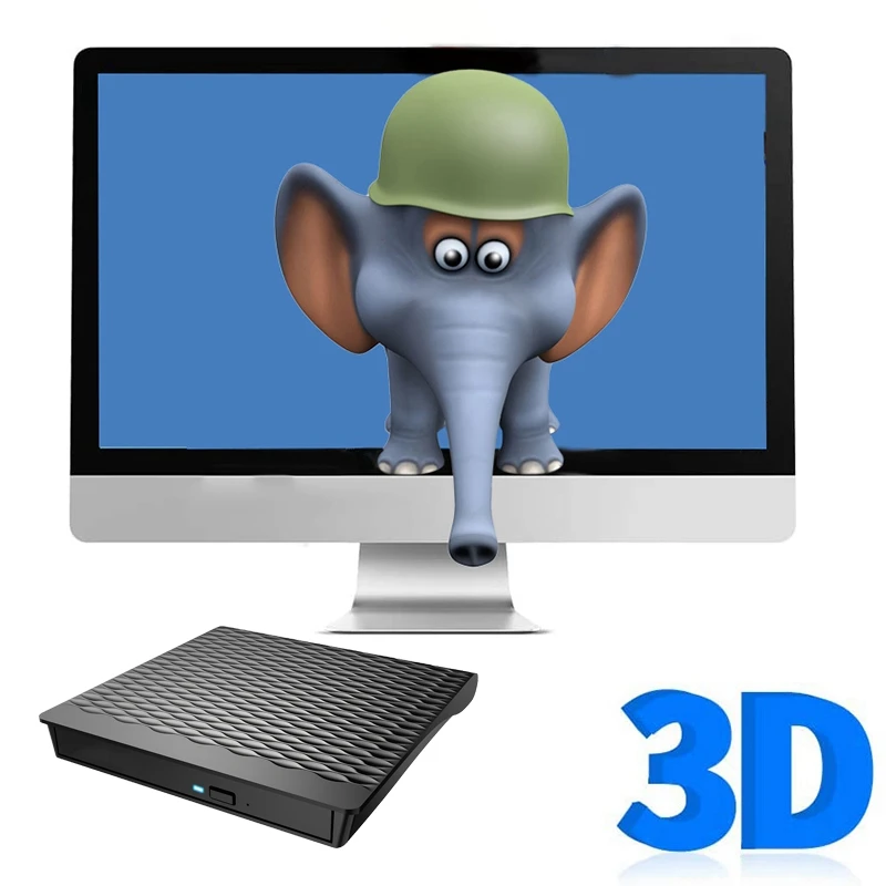 Blu Ray привод USB 3 0 внешняя CD DVD горелка Type C BD плеер поддерживает 3D для ноутбука