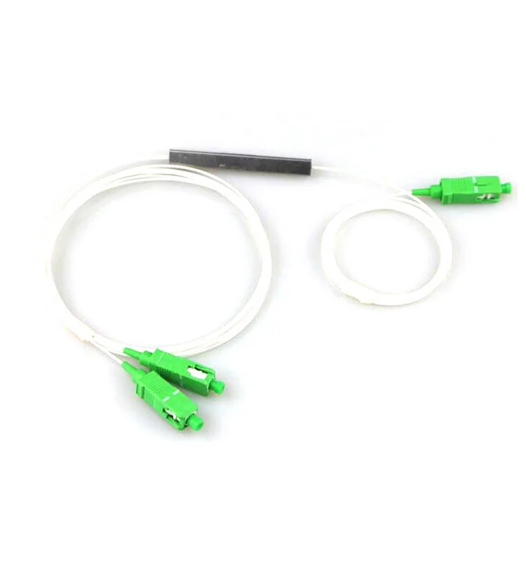 

1Meter 1x2 SC/APC Connector SM 0.9mm Steel Tube FTTH Fiber Optic PLC Splitter