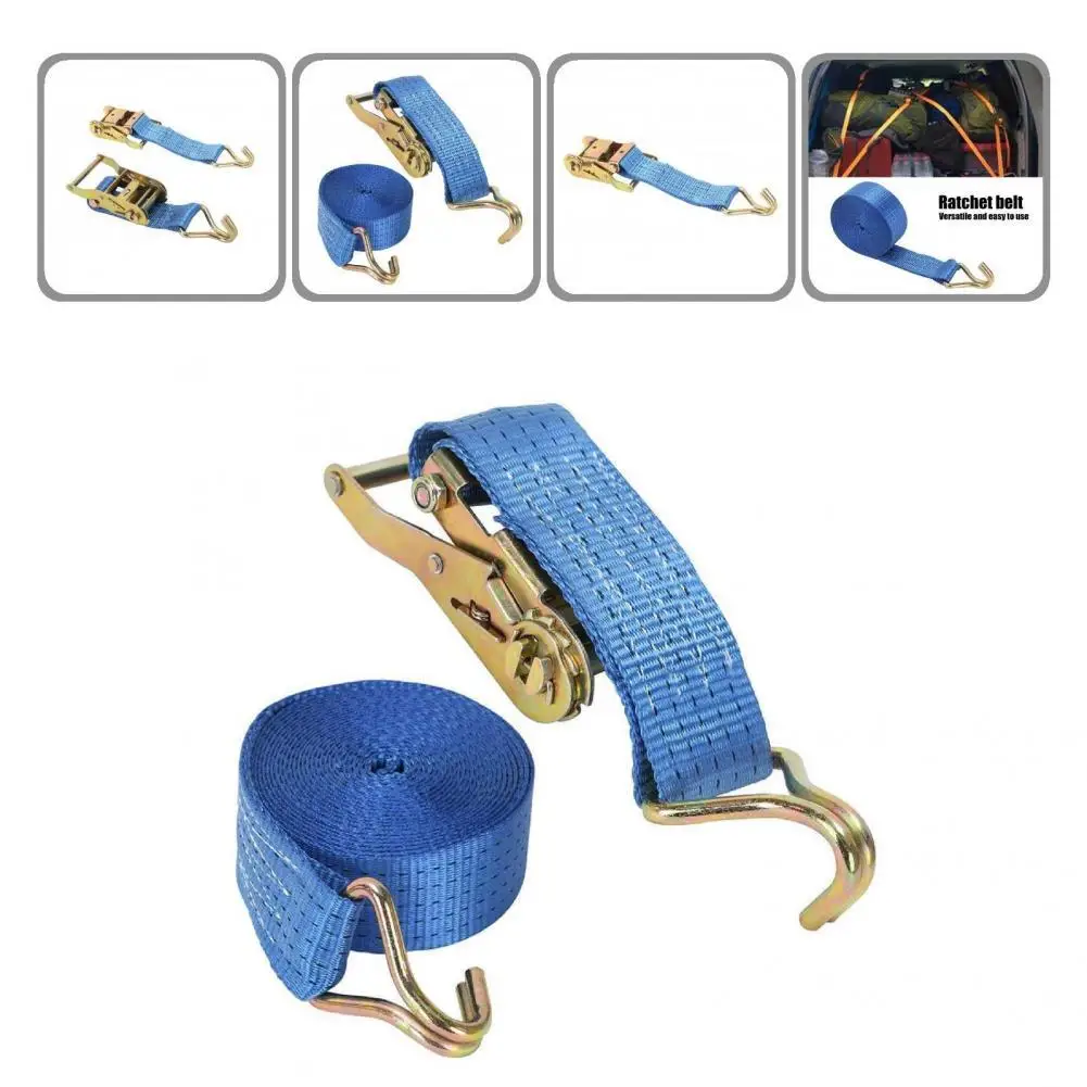 

2Pcs Cargo Strap Thick Portable Anti-corrosive Heavy Duty Ratchet Cargo Strap Cargo Ratchet Buckle for Cargo Van