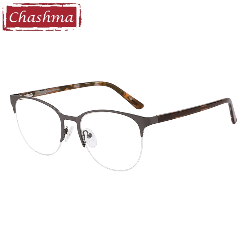 

Chashma Spring Hinge Eyeglass Round Blue Men Alloy Frame Eyewear Student Prescription Glasses Women Optical Spectacle