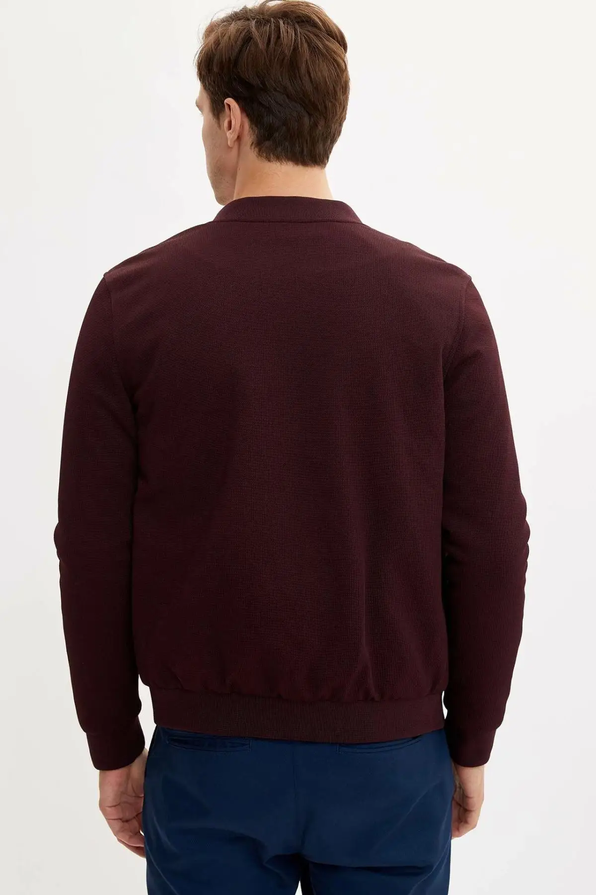 Дефакто мужские зимние винно красные вязаные кардиганы пальто повседневные