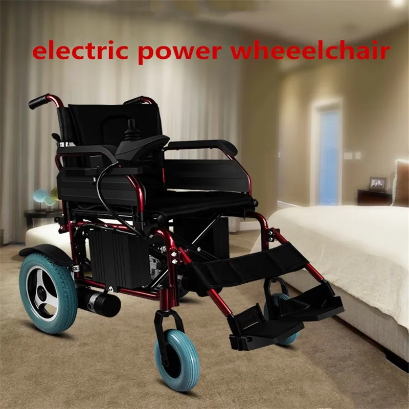 

Free Shipping Wheelchairs Parts Motor 24v 20Ah Foldable Aluminum Frame Electric Wheelchair For Disabled People made in China