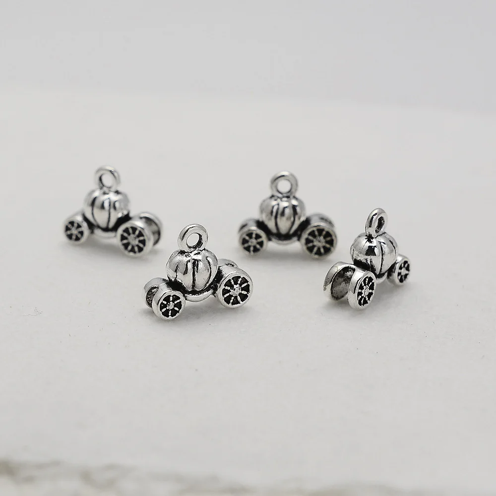 

25pcs/Lot 12x13mm Antique Silver Plated 3D Pumpkin Car Charms Fall Autumn Thanksgiving Pendant For Diy Fashion Jewellery Finding