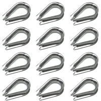12 pcs m10 stainless steel thimble for 38 inch diameter wire rope cable thimbles rigging