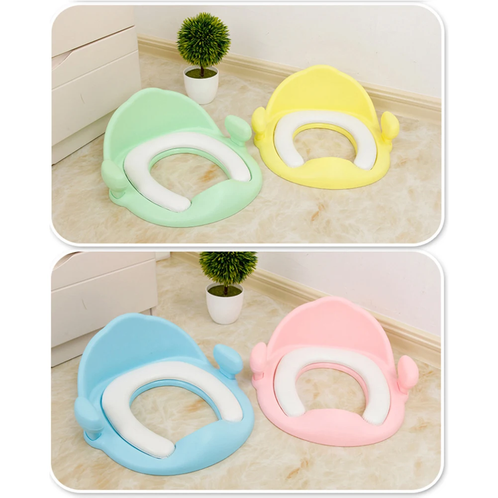 

Potty Training Seat for Boys Girls Kids Toddlers Toilet Training Seat with Soft Cushion Backrest Anti-Slip Grip High Quality