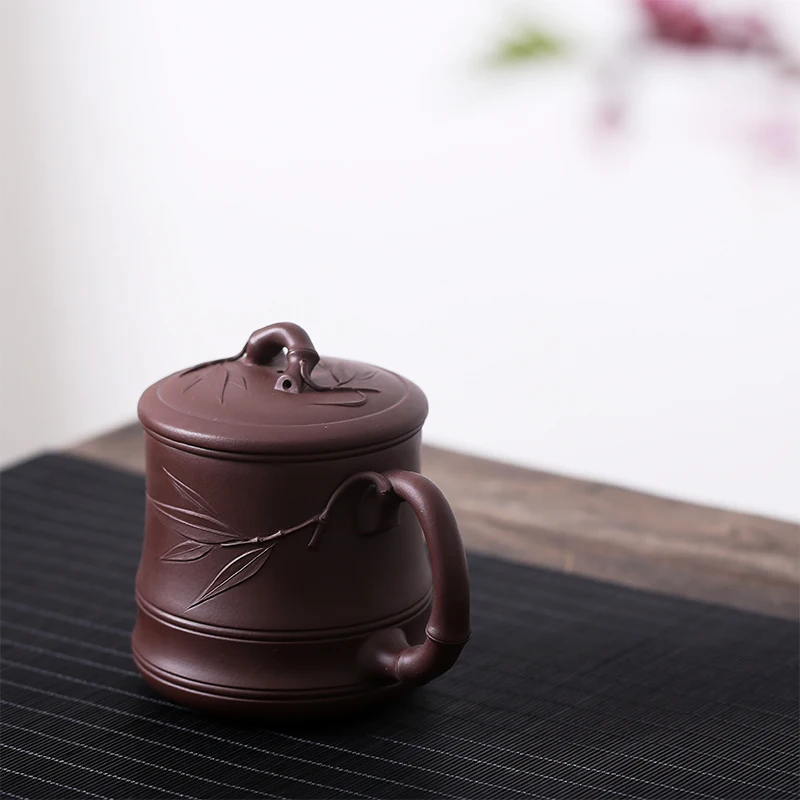 

★Yixing фиолетовая Песочная чаша кунг-фу чайная чашка с крышкой чашка из чистого стекла ручной работы