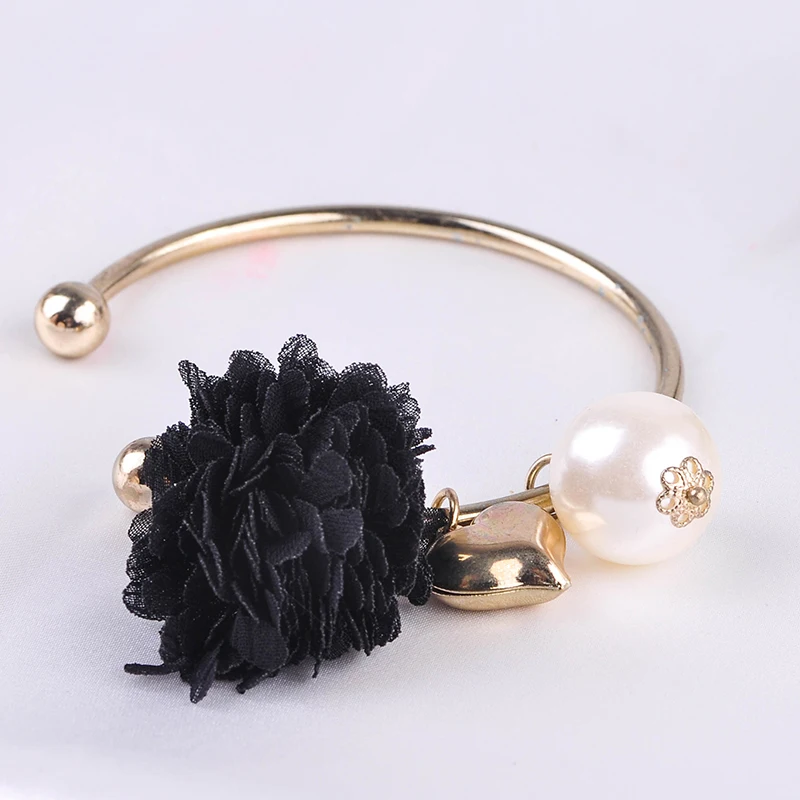 Модный браслет для женщин ручной работы акриловый черный/белый/розовый цвет