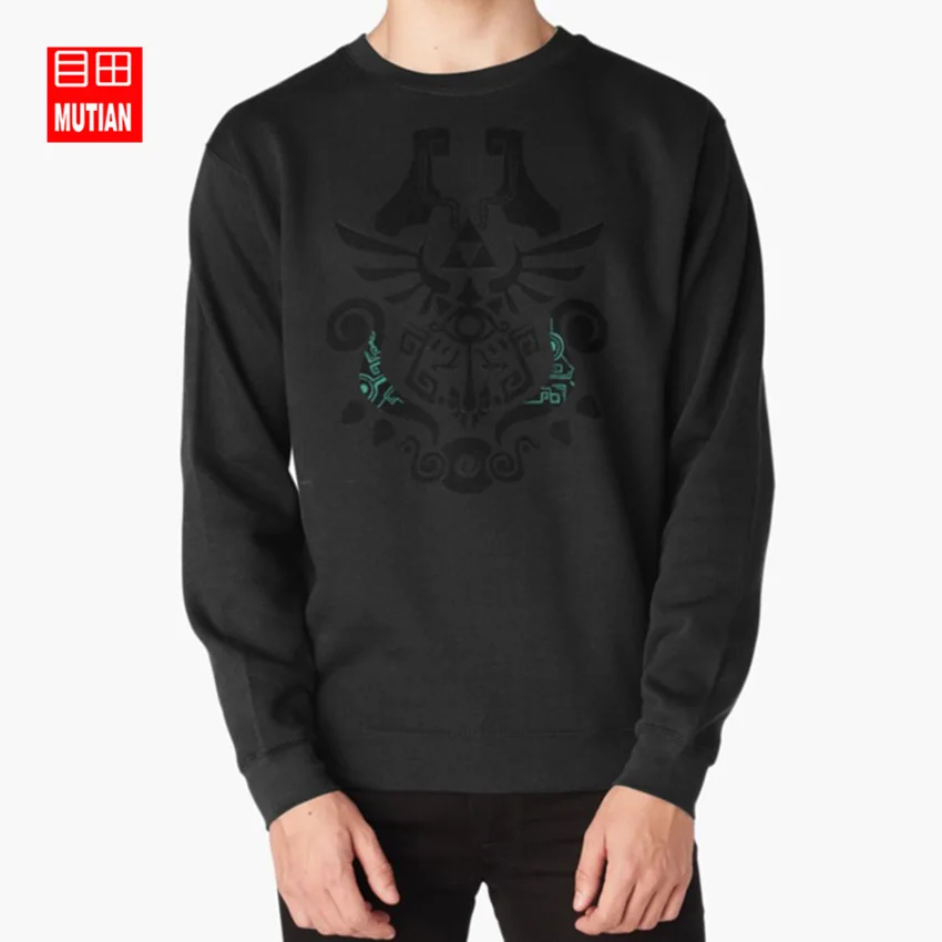 black-sweatshirt Legend of zelda(mashup) толстовки legend zelda legend of zelda link shiekah eye midna Сумеречная принцесса ветер - Цвет: black-sweatshirt