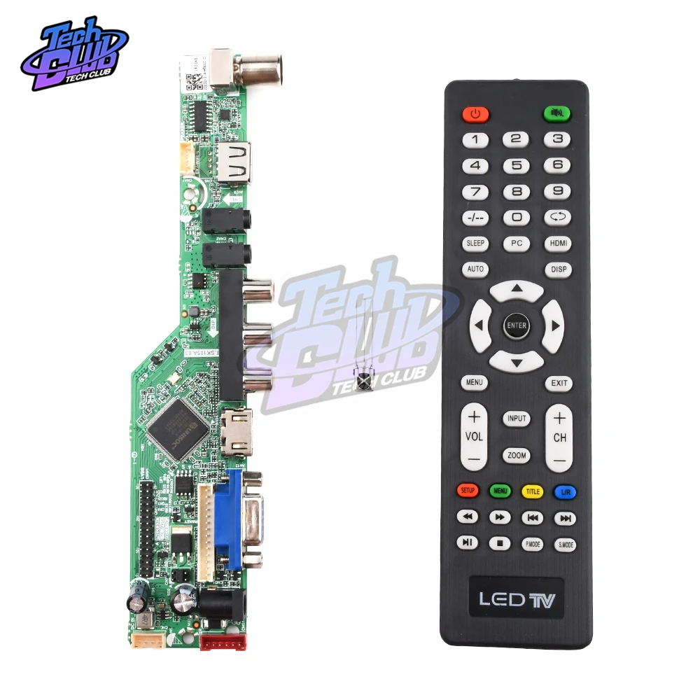 Универсальный ЖК-контроллер плата разрешение ТВ материнская VGA HDMI AV TV USB