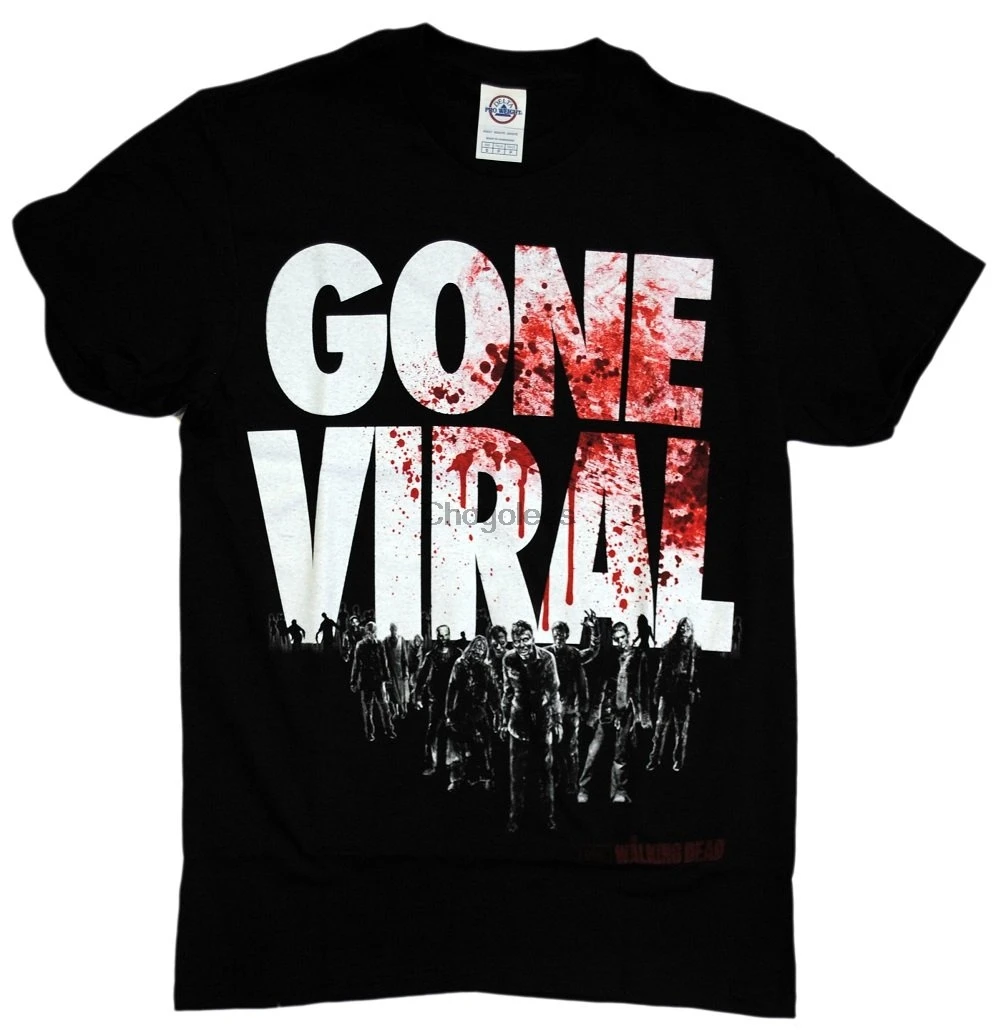 Меняет ходячих мертвецов вышел вирусная Мужская футболка черная большая - купить