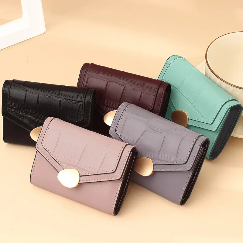 

Fashion Women Card Holder Genuine Leather Crocodile Pattern Handbags Female Business Credit Cardholder Wallet Coin Purse