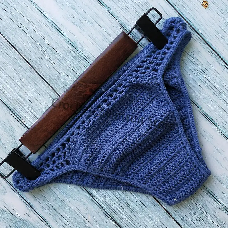 Женский сексуальный вязаный купальник бикини Boho Thong купальник ручной работы трикотажные шорты