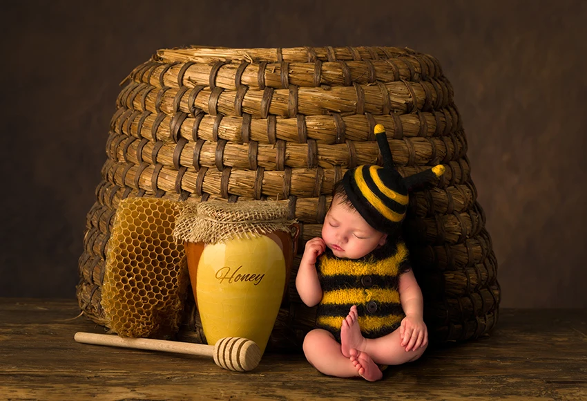 Mehofond фон для фотосъемки с изображением Мёд Baby Shower День рождения фотосессия
