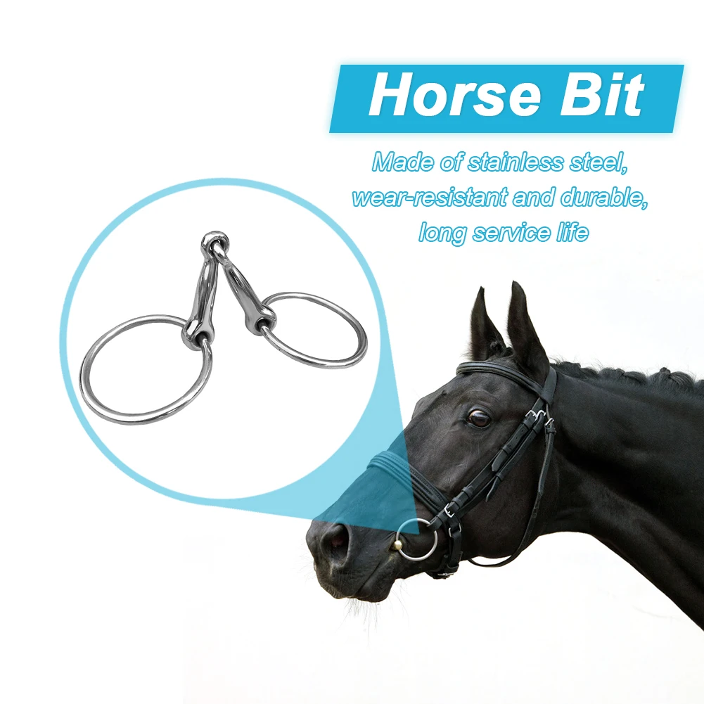 

Flexible O-type Loose Ring Horse Snaffle Bit O Ring Stainless Steel Copper Roller Equestrian Equipment Riding Accessories