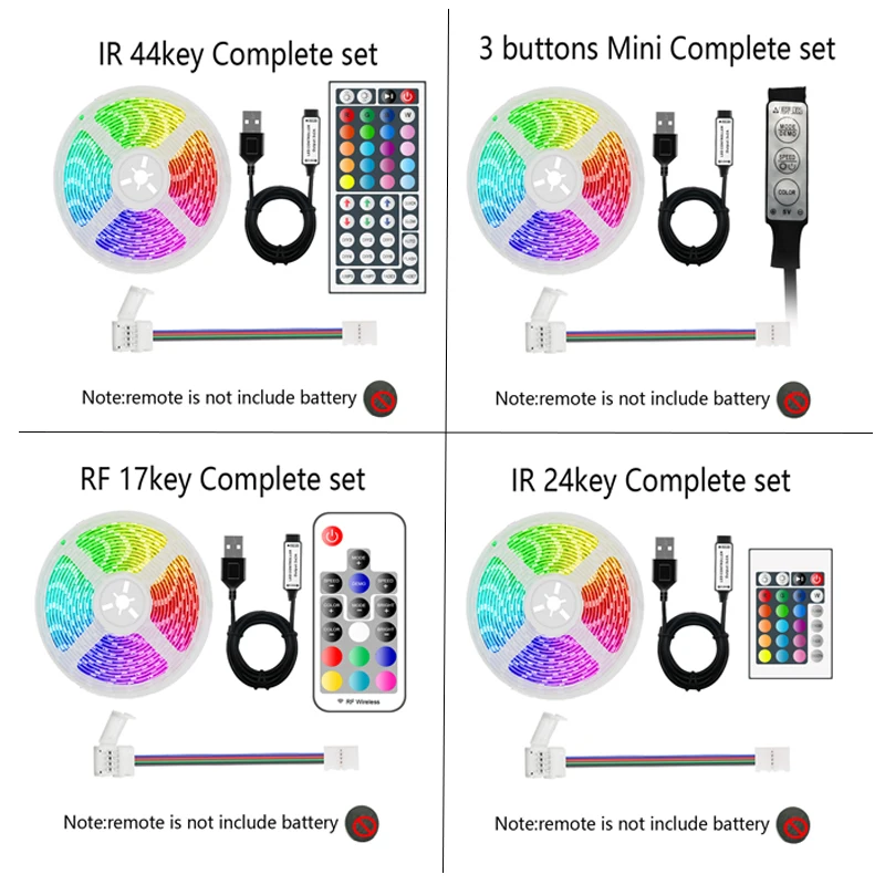 16 цветов 5050 светодиодный ленточный светильник s 0 5 м В USB IP65 гибкий ТВ задний RGB