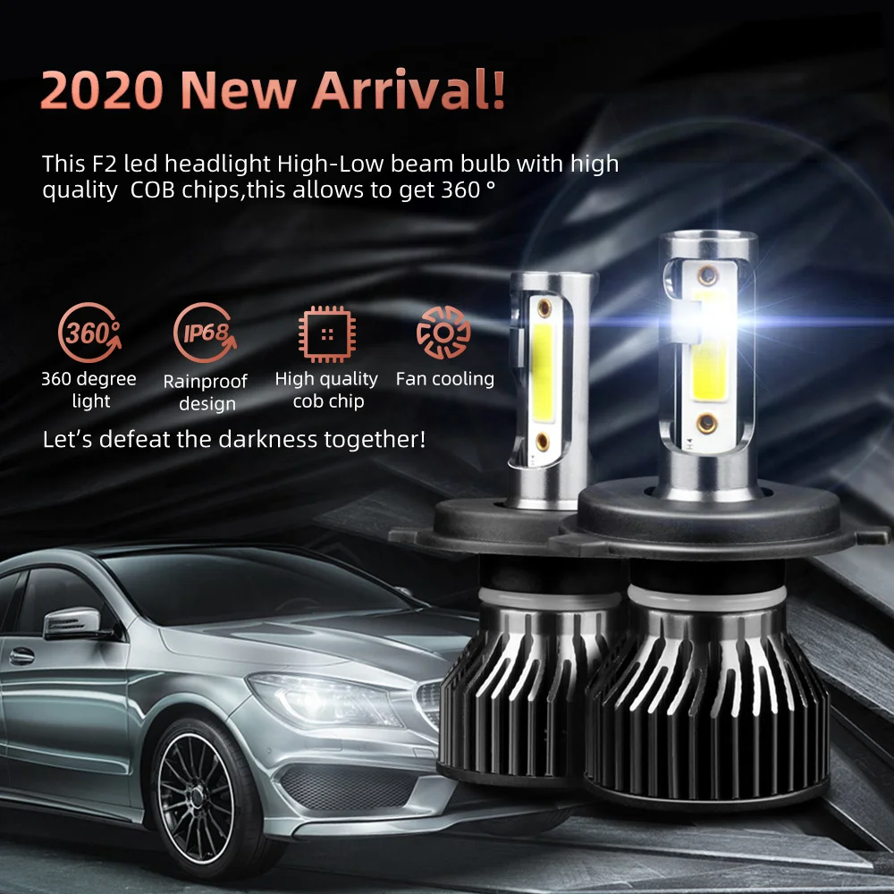 

2pcs H7 LED H4 Turbo Car Headlight Bulb Mini Lampada H1 H11 9005 HB3 9006 HB4 Auto Lamp 4500K 6000K 8000K 12V LED Fog Light