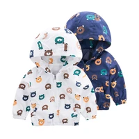 2021 cartoon bear hooded coat for toddler kid baby boy animal jacket outwear windproof outfits boy clothes baby coats clothes