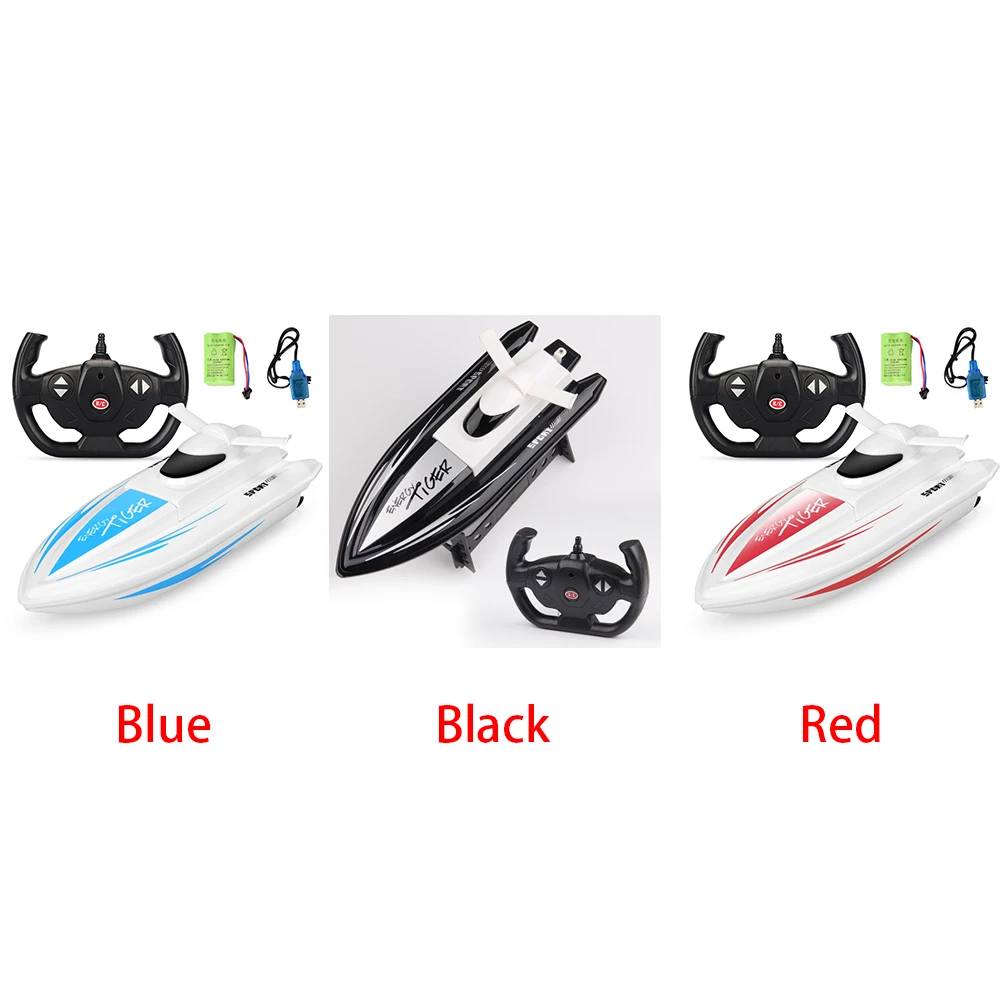 Electric Double Motor Children Overwater Easy Operation Toy Powerful Speedboat Shape RC Boat 4 Channels Gift Racing High Speed |