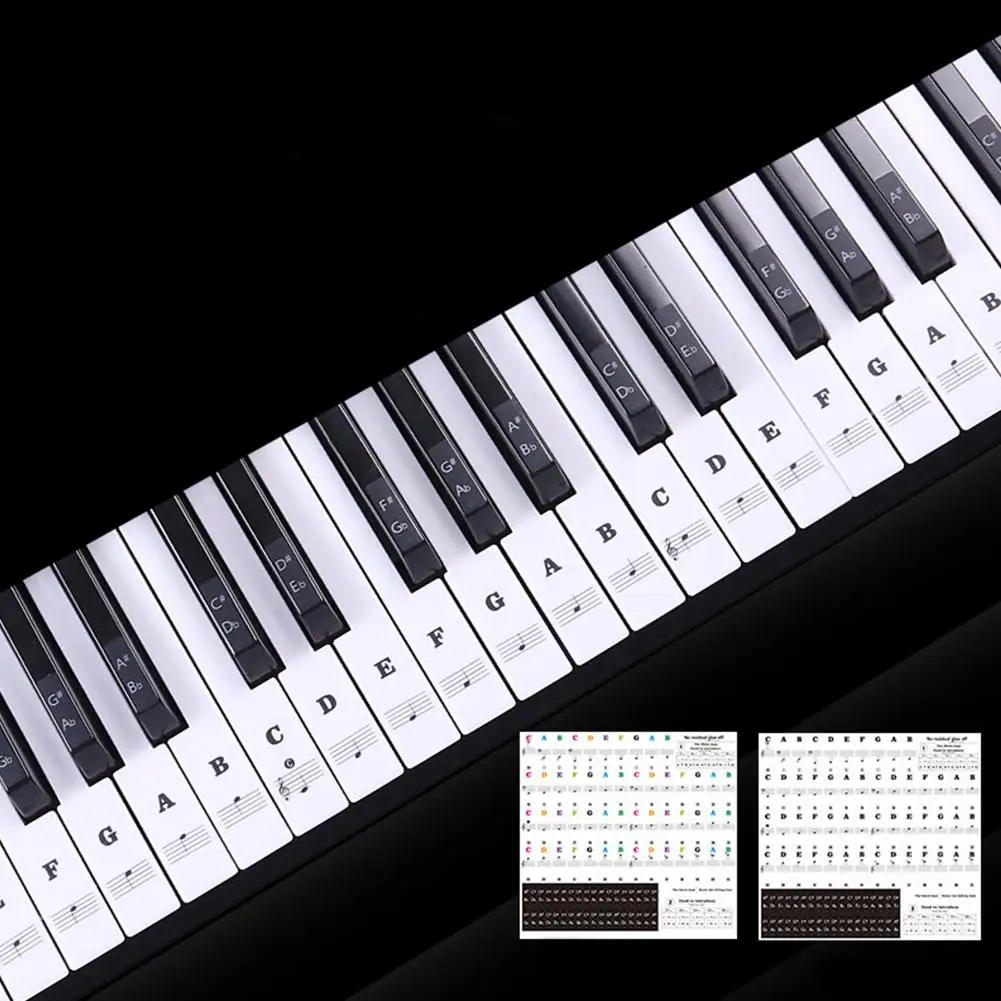 

[ HOT Sale ] Transparent Piano Keyboard Sticker 88 Keys Electronic Keyboard Piano Sticker
