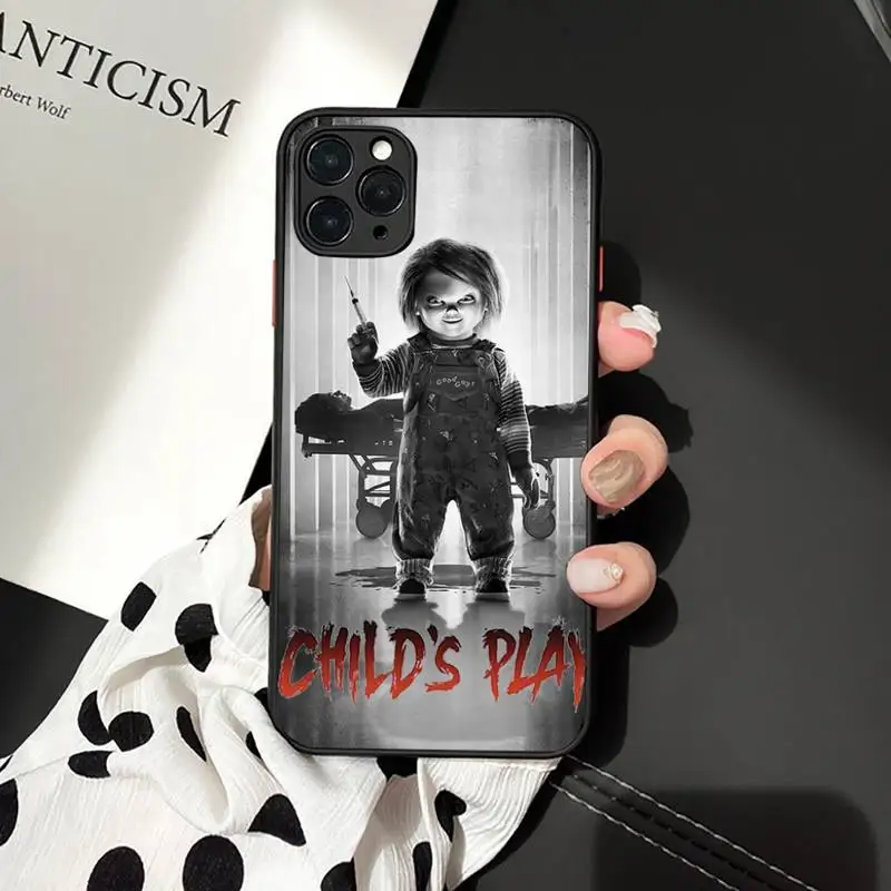 

CHUCKY horror Phone Cases Matte Transparent for iPhone 7 8 11 12 s mini pro X XS XR MAX Plus cover funda