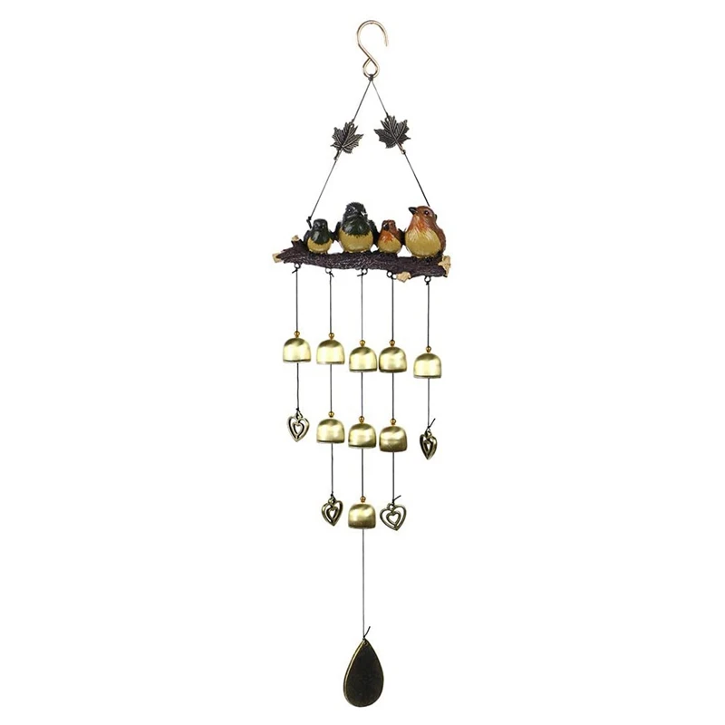 

Vintage 4 Birds Wind Chime Garden Windchimes for Outdoor Indoor Decor Perfect for Home Yard Decoration Come with Hook