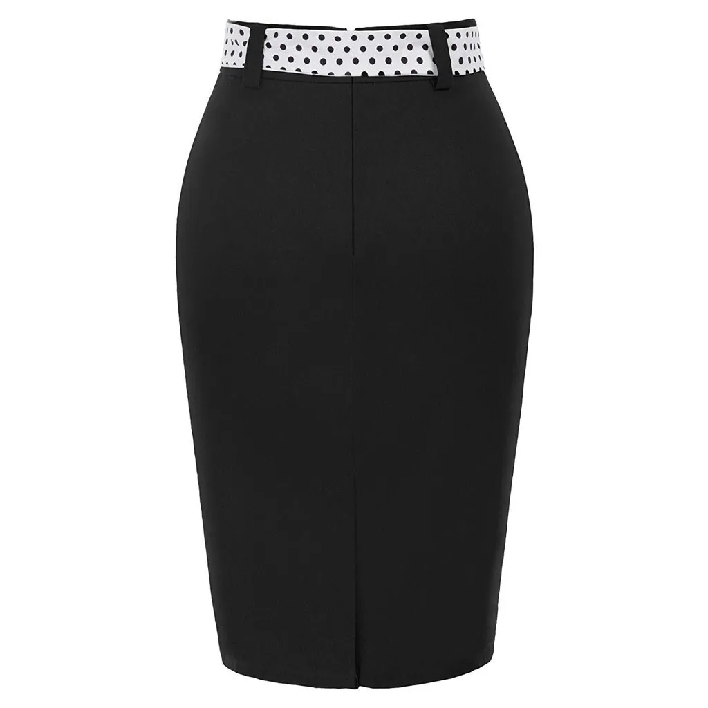 Черные юбки saia longa Женские винтажные faldas mujer moda одежда для работы эластичная jupe femme офисные юбки-карандаш spodnica# C9