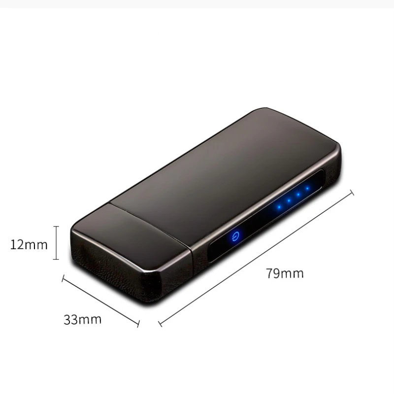 Новая Вращающаяся пожарная перезаряжаемая через USB Зажигалка индукция отпечатков пальцев ветрозащитная зажигалка с аркой для сигарет творческие подарки