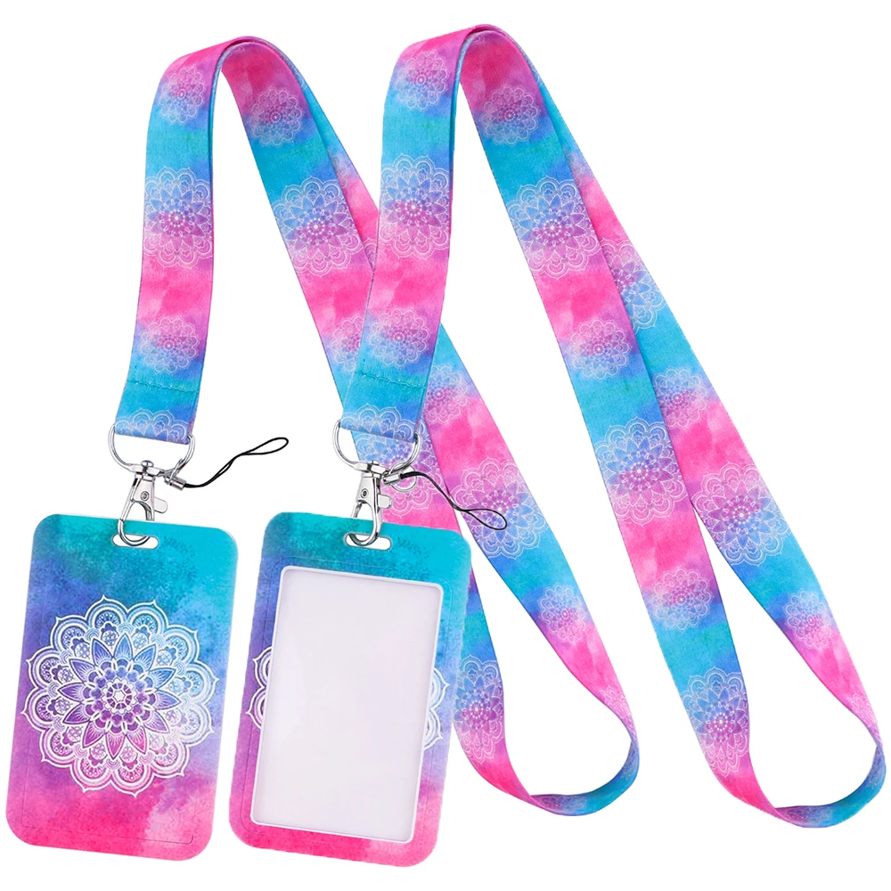 

LB2563 Starry Sky Yoga Neck Strap Lanyards for Key ID Card Gym Cell Phone Strap USB Badge Holder Rope Pendant Key Chain Gift